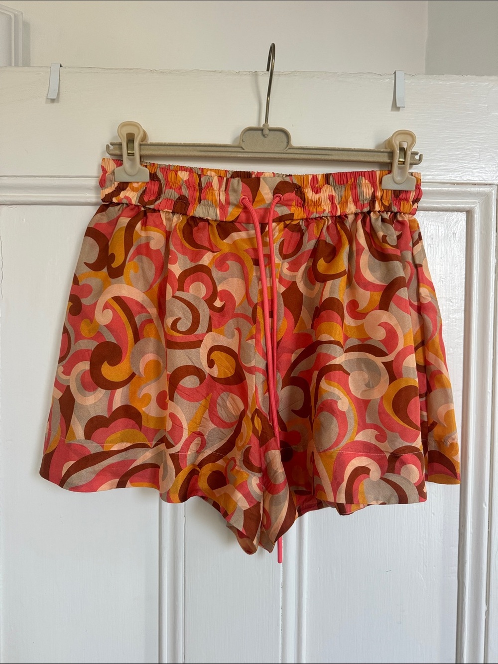Zimmermann Pink Multi Swirl Drawstring Shorts